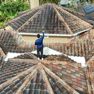 Soft washing exterior home siding - gentle pressure washing in Crestview FL